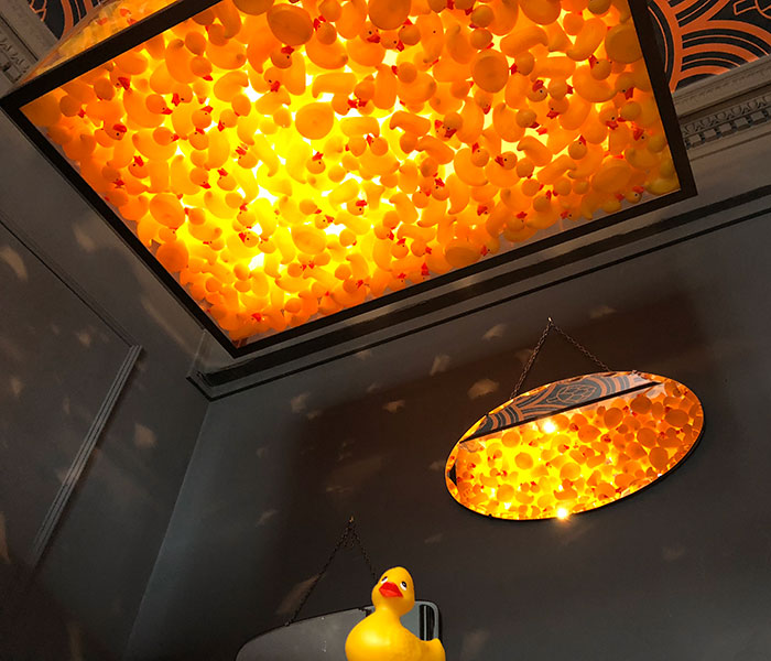 This Ceiling Light Full Of Rubber Ducks In A Pub In Edinburgh
