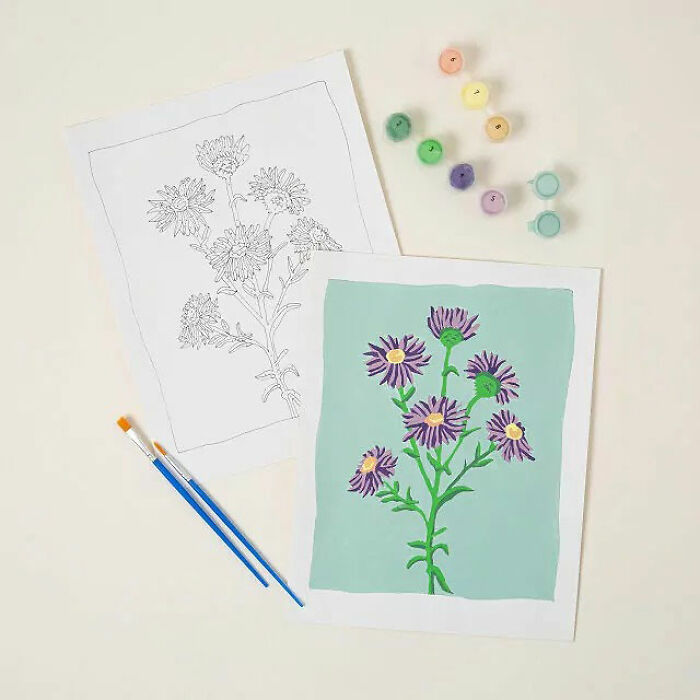  This Birth Month Flower Paint-By-Numbers Kit Is For All The Horoscope Girlies Who Like Art Too