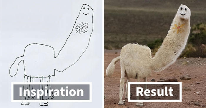 Dad Photoshops Kids’ Drawings As If They Were Real, And It’s Terrifyingly Funny (35 New Pics)