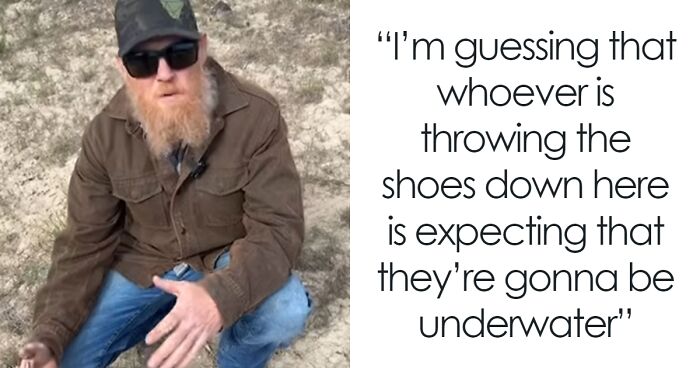 Man Starts His Own Investigation After Finding Piles Of Women’s Shoes Abandoned By Remote Pond
