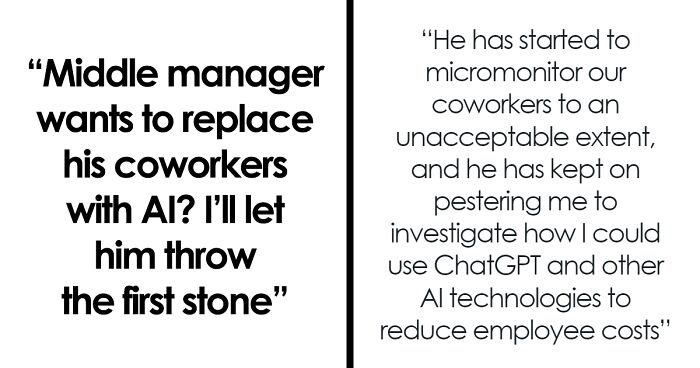 Middle Manager Won’t Shut Up About Replacing Other Employees With AI, Digs A Hole For Himself
