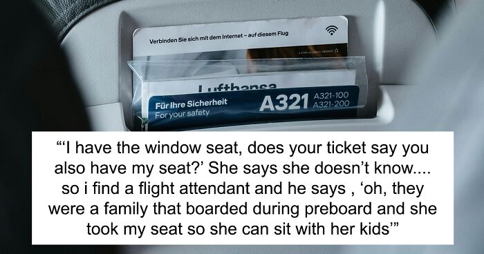 Person Gets Their Seat Stolen As Mother With Children Took It Over During Family Preboarding