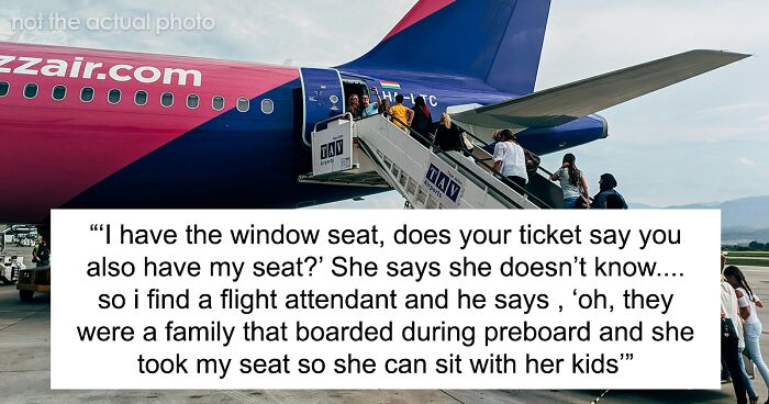 Mom With Preteen Kids Takes Over Person’s Seat, Pretends Like She Doesn’t Know What Her Ticket Says