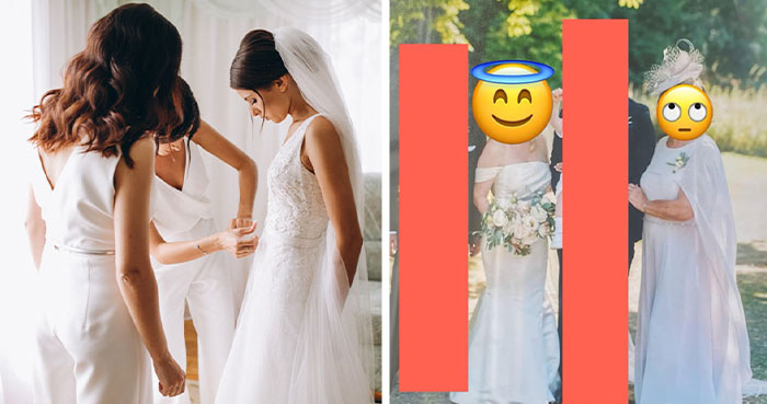 “This Is Just Humiliating”: People Accuse MIL Of “Upstaging The Bride” With White Dress And Cape