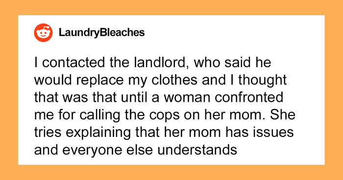 “AITA For Calling The Police On A Neighbor Who Destroyed My Laundry?”