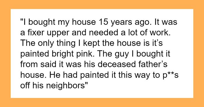 Guy Buys A Pink House And Refuses To Repaint It When Years Later His Son Can’t Stand It
