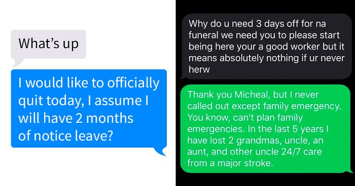 42 Screenshots Of People Quitting By Text