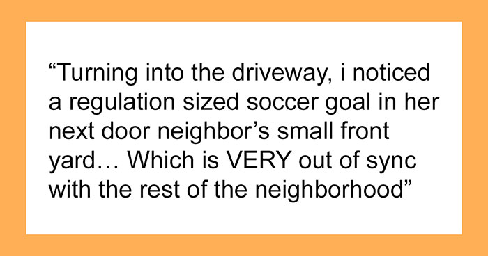 “It Was Basically A Toy”: Neighbor Is Upset About Family’s Soccer Goal, Gets A Reality Check