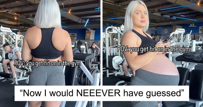 “Nothing Could’ve Prepared Me”: Woman Hilariously Uses Huge Baby Bump To Fend Off Men At The Gym