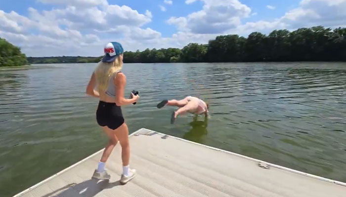 "The Lady Wanted To Swim": Kick Streamer Under Fire After Paying Non-Swimmer To Jump Into Lake "The Lady Wanted To Swim": Kick Streamer Under Fire After Paying Non-Swimmer To Jump Into Lake