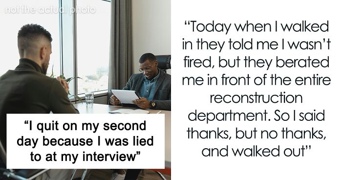 Employee Quits Job On Second Day: “I Was Lied To”