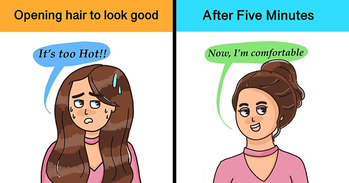 55 Comics About The Struggles Girls Deal With By This Artist