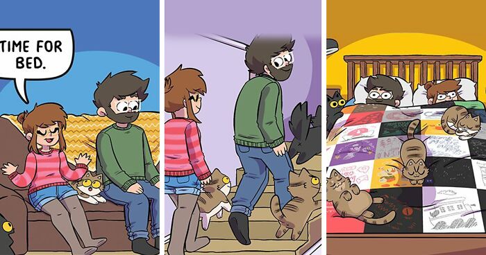 Love And Cats: 39 Hilariously Relatable Comics Inspired By This Artist’s Real Life (New Pics)