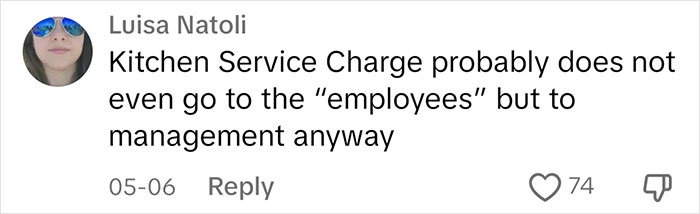 Woman Asks Important Questions After Finding A "Kitchen Service Tax" On Her Bill Woman Asks Important Questions After Finding A "Kitchen Service Tax" On Her Bill
