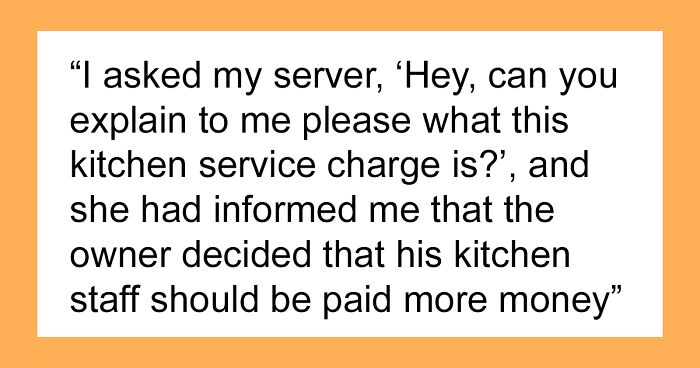 “Kitchen Service Tax”: Woman Is Confused About A Charge She Found On Her Bill