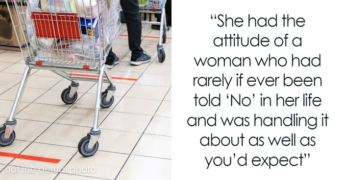 Guy Sends Grocery Store Karen Spiraling After Not Letting Her Go First In Line