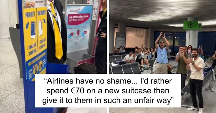 Man Receives Standing Ovation After Ruining Suitcase To Avoid Paying Airline’s “Unfair” $75 Fee
