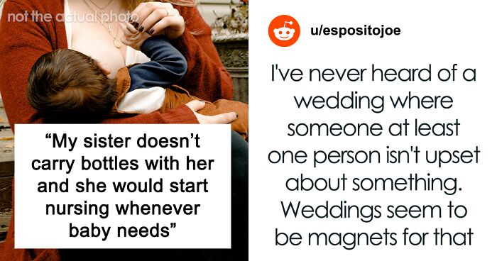 “I See That As A Courteous Thing”: Mom Excluded From Photos At Sis’ Wedding For Open Breastfeeding