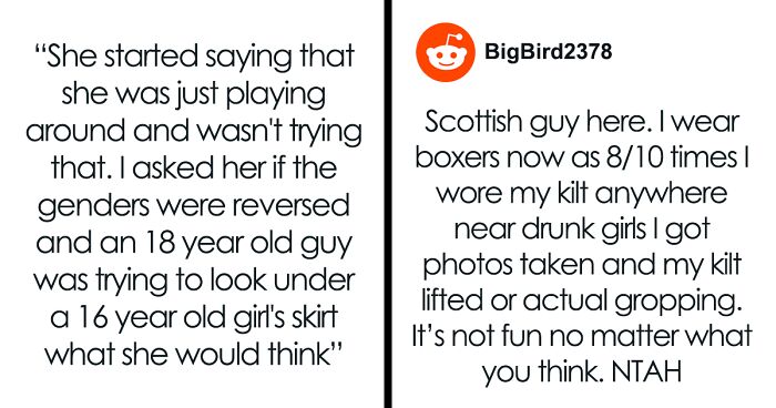 Woman Gets Slapped At A Wedding For Trying To Lift 16 Y.O. Boy’s Kilt, Plays The Victim