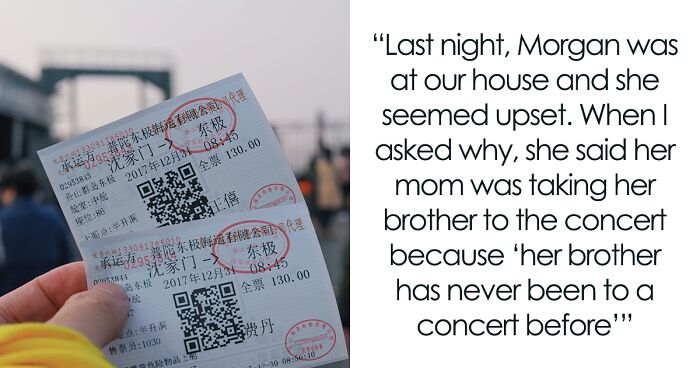 13 YO Gets 2 Concert Tickets For Her Birthday, Gets Them Taken Away As Mom Plans To Take Her Brother