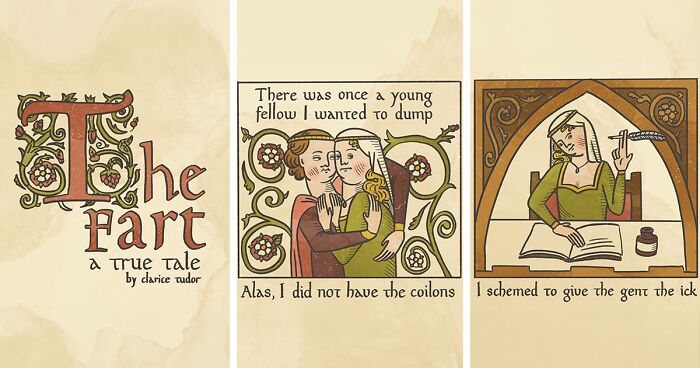 The Fart: A True Tale – Hilarious Modern Dating Story Presented As A Medieval Tale By This Artist