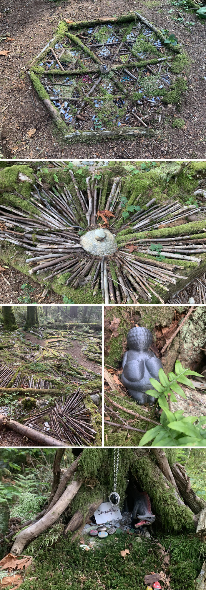 Found These Structures And An Entire Stone Labyrinth In The Forest While Foraging