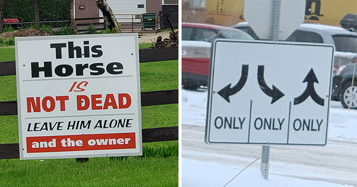30 Funny Signs That Defy Logic And Common Sense, Posted In This Online Group