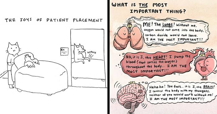 Artist Created 23 Comics Focusing On Their Experiences Working As An ICU Nurse