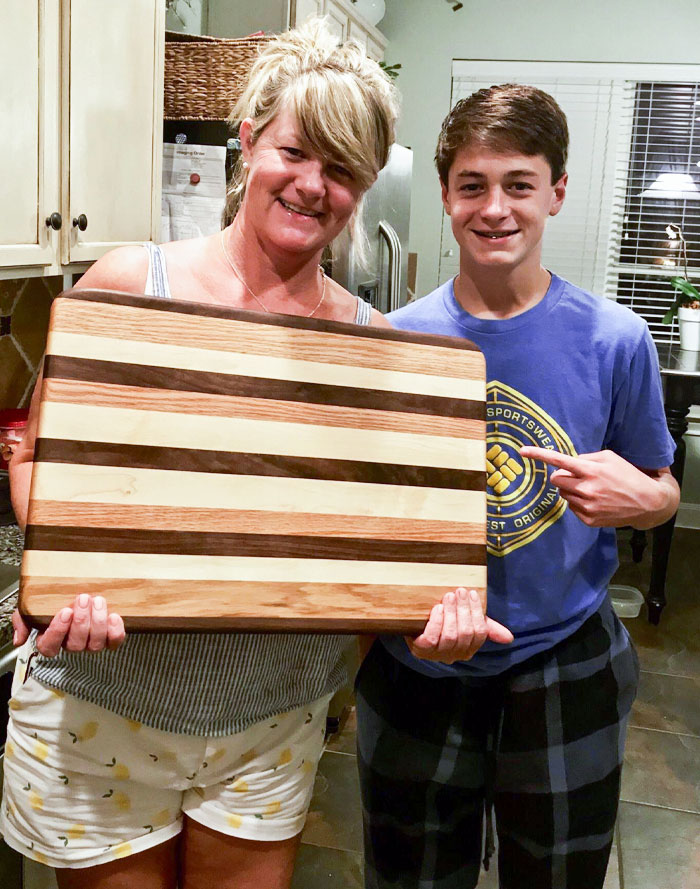 My Brother (14) Told Me He Was Making My Mom A Cutting Board For Mother's Day. Both She And I Were Very Impressed
