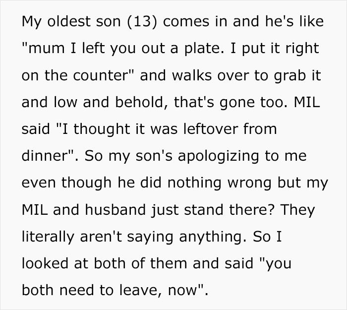 Mom Of Four At Her Wit's End After MIL Won’t Stop Eating All Their Food Mom Of Four At Her Wit's End After MIL Won’t Stop Eating All Their Food