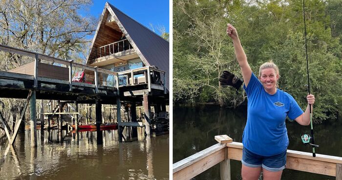 Woman Documents Her Journey Taking Out The Trash In Alligator-Infested Waters