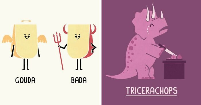 A Playful Twist Of Words: Teo Zirinis’ Series Of 33 Punny Illustrations And Their Quirky Opposites (New Pics)