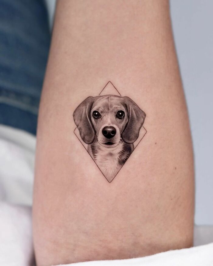 25 Cutest Pet Portrait Tattoos