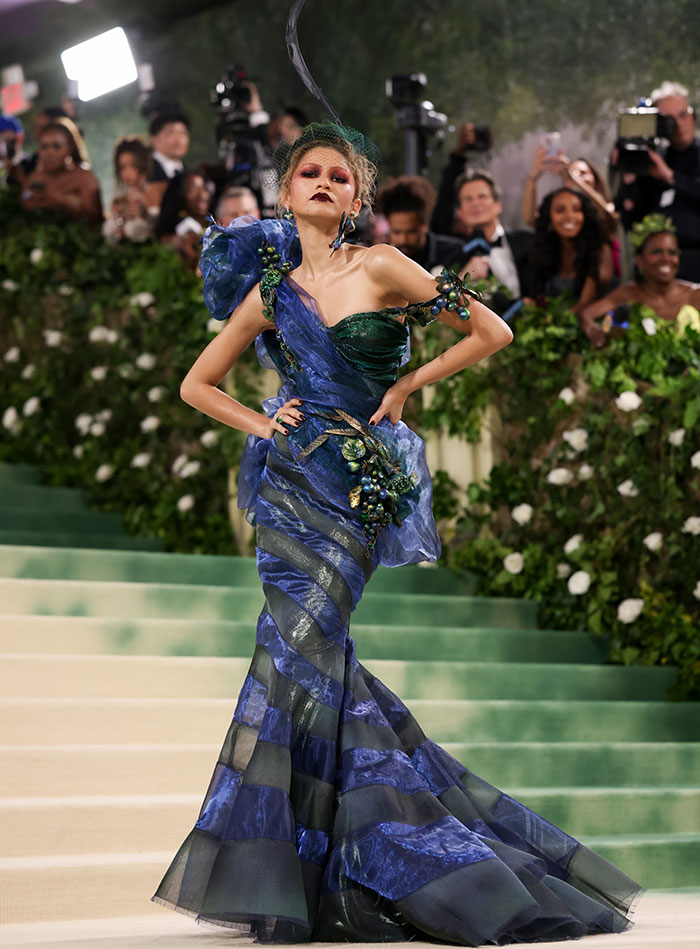 Zendaya Channels A Peacock For Edgiest Red Carpet Look Yet At Met Gala 2024