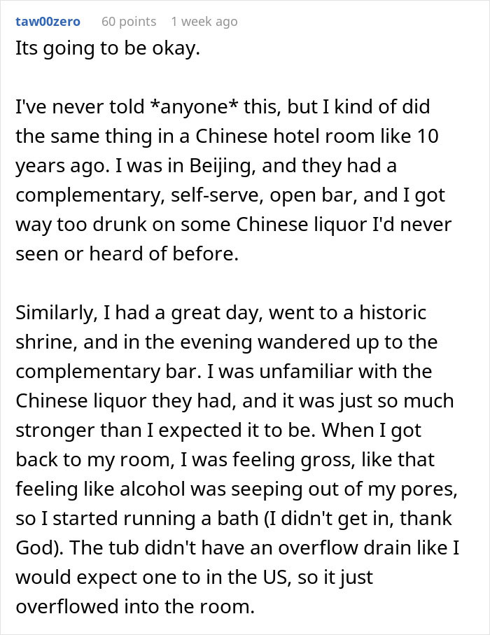 "TIFU By Falling Asleep In The Shower And Flooding The Hotel" "TIFU By Falling Asleep In The Shower And Flooding The Hotel"