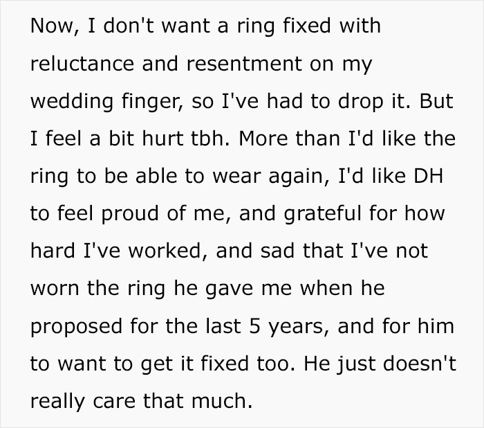 Marriage Drama Ensues After Woman Asks If She Can Get Her Engagement Ring Fixed Marriage Drama Ensues After Woman Asks If She Can Get Her Engagement Ring Fixed