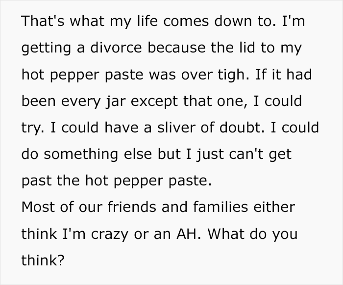 Woman Decides On Divorce After Suffering Husband's Lid Quirk For 5 Years Woman Decides On Divorce After Suffering Husband's Lid Quirk For 5 Years