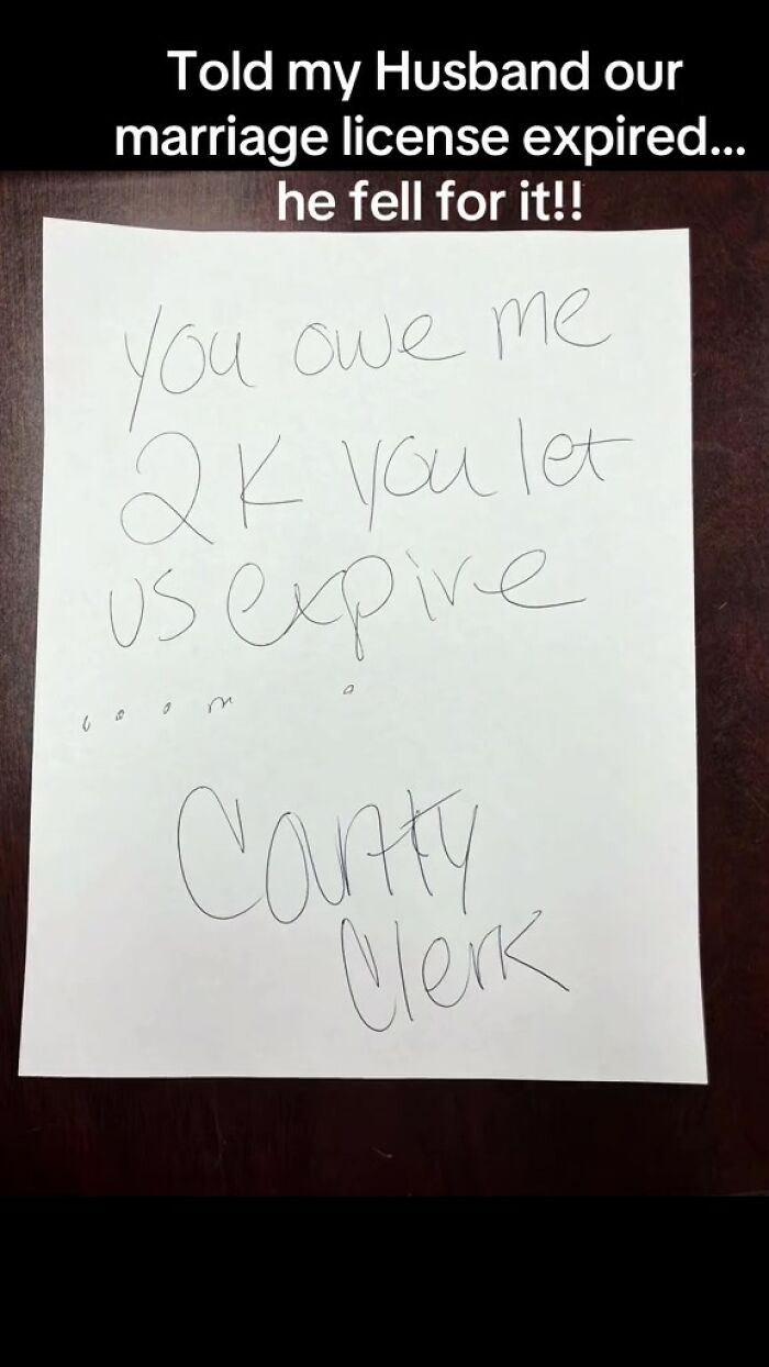 Wife's Expired Marriage License Prank Leaves Husband Stunned And Speechless Wife's Expired Marriage License Prank Leaves Husband Stunned And Speechless