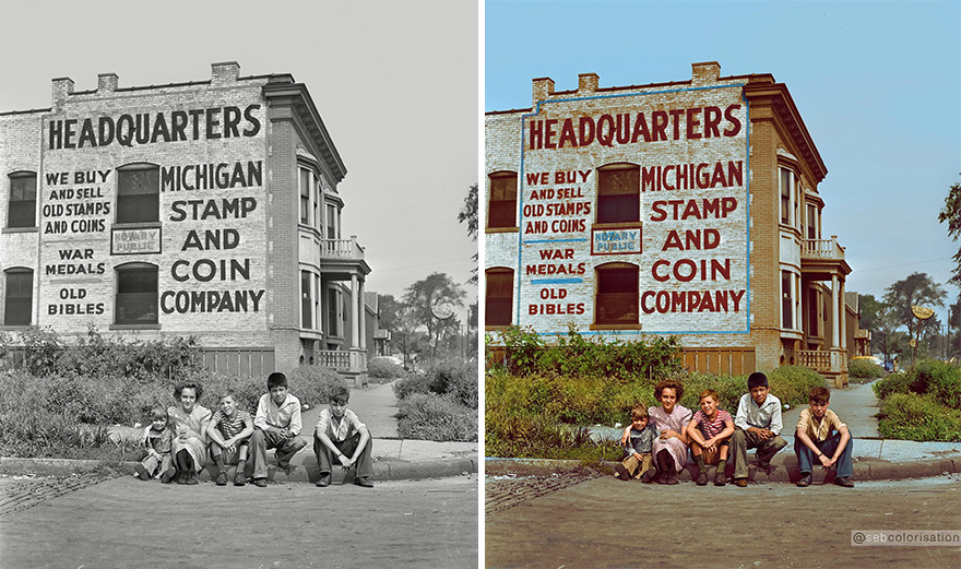 Chidren From Detroit, Michigan. Photographed By John Vachon. August 1942