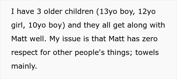 BF Won’t Stop Using Kids’ Towels To Wipe Off Gross Fluids, Furious GF Tells Him They Need A Break BF Won’t Stop Using Kids’ Towels To Wipe Off Gross Fluids, Furious GF Tells Him They Need A Break