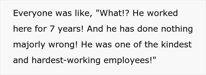 Manager Unjustly Fires Worker On The Spot And Says "Let This Be A Lesson" But Everyone Is Perplexed Manager Unjustly Fires Worker On The Spot And Says "Let This Be A Lesson" But Everyone Is Perplexed