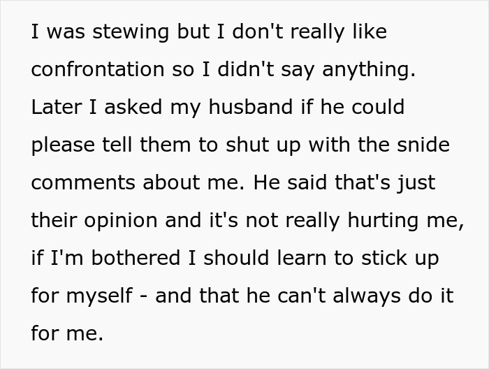 Woman Defends Herself Against In-Laws’ Criticism, Leaves Husband Fuming Woman Defends Herself Against In-Laws’ Criticism, Leaves Husband Fuming
