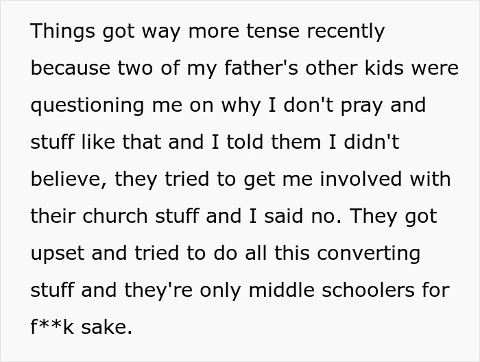 Atheist Teen Forced To Live With Religious Dad Who He Just Met After His Mom Passed Away Atheist Teen Forced To Live With Religious Dad Who He Just Met After His Mom Passed Away