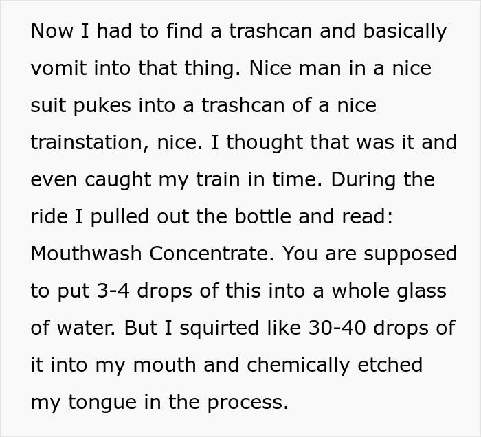Man’s Fancy Dinner Booked A Year In Advance Goes To Waste After He Fails To Read Mouthwash Label Man’s Fancy Dinner Booked A Year In Advance Goes To Waste After He Fails To Read Mouthwash Label