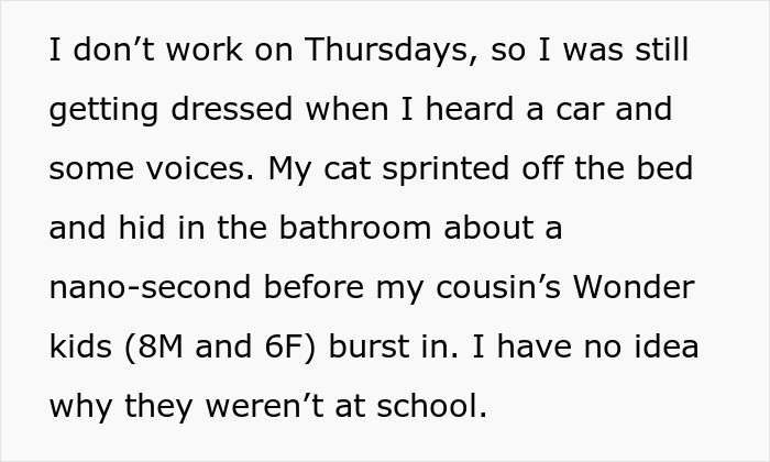Woman Agrees To Babysit Cousin’s Kids In An Emergency, Takes Revenge After Learning That She Lied Woman Agrees To Babysit Cousin’s Kids In An Emergency, Takes Revenge After Learning That She Lied