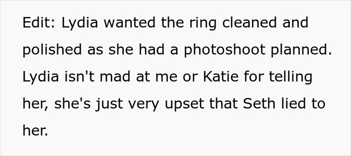 Sister's Fiancé’s $50K Ring Hoax Exposed By Woman And Jeweler Wife, Engagement Called Off Sister's Fiancé’s $50K Ring Hoax Exposed By Woman And Jeweler Wife, Engagement Called Off