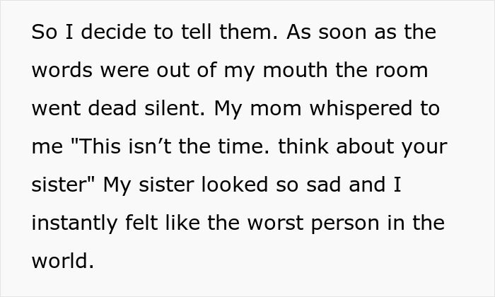 "AITA For What I Said? My Family Won’t Let Me Share Any Good News Because Of My Sister's Disability" "AITA For What I Said? My Family Won’t Let Me Share Any Good News Because Of My Sister's Disability"