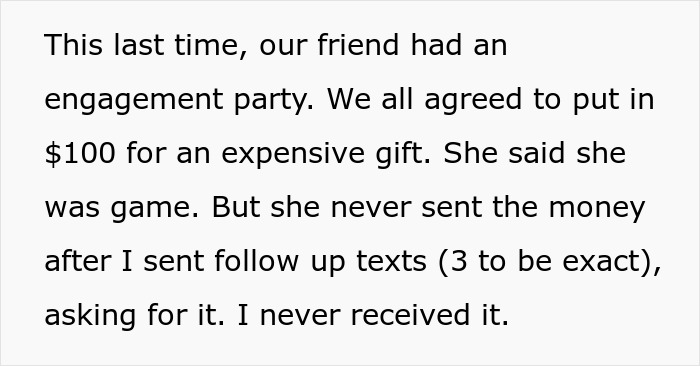 Woman Gets Publicly Called Out For Taking Credit For A Gift She Avoided Contributing To, Gets Upset Woman Gets Publicly Called Out For Taking Credit For A Gift She Avoided Contributing To, Gets Upset
