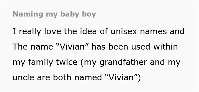 Parents Are Determined To Name Son Vivian, People Online Suggest They Rethink Their Choice Parents Are Determined To Name Son Vivian, People Online Suggest They Rethink Their Choice