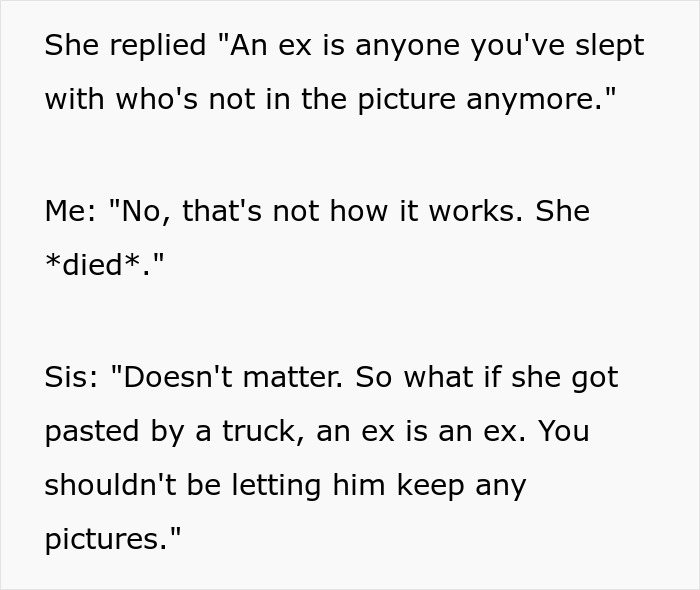 Woman Disrespects Brother-In-Law’s First Wife, Who Died In An Accident, Gets Thrown Out Woman Disrespects Brother-In-Law’s First Wife, Who Died In An Accident, Gets Thrown Out